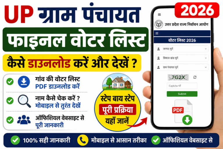 UP Gram Panchayat की 2026 Final Voter List कैसे डाउनलोड करें? मोबाइल से देखें पूरी जानकारी